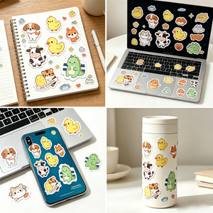 Autocollants mignons de dessins animés personnalisés de haute qualité fabriqués <span class=keywords><strong>en</strong></span> usine, autocollants <span class=keywords><strong>en</strong></span> vinyle personnalisés pour le scrapbooking, le journal et les loisirs créatifs pour enfants - Product Image 2