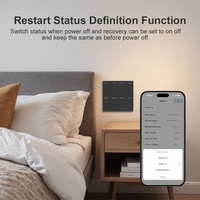 Interruptor de Luz Inteligente Manhot WIFI DIY con Panel Grande de 6/8 Botones, Compatible con SmartThings, Google Home y Alexa