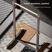 Barre de traction pliable en alliage d'aluminium unisexe pour la maison, à haute résistance (simple/double barre), réglable en hauteur, haute capacité de charge