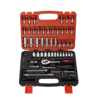 Juego de Llaves de Tubo Profesional de 53 Piezas con Puntas Métricas, Barra de Extensión y Estuche de Almacenamiento para Reparación de Automóviles y Uso Doméstico