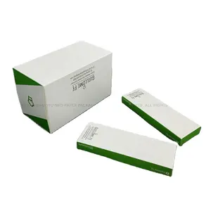 1000 quantité minimale de commande bas prix en gros de haute qualité logo personnalisé blanc et vert jetable cupcake oeuf tarte boîte de papier d'emballage avec fenêtre