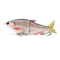 160mm 50.4g Baskılı Glide Lure Vib Balıkçılık ABS Sert Yem 2 Parçalı Çok Eklemli Swimbait Kuyruklu Nehir Göl Dere Kancaları