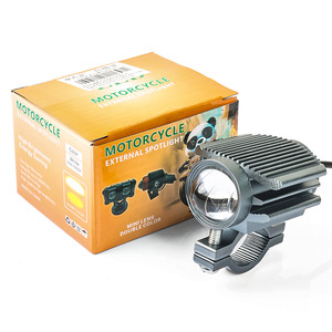 ไฟสปอร์ตไลท์ภายนอกรถมอเตอร์ไซค์ 100W 10000LM 6500K สีขาว LED สองสี เลนส์มินิ แบบหนีบ - Product Image 1