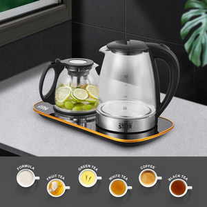 WINNING STAR ST-6053 2000W Bouilloire Électrique en Verre Portable à Ébullition Rapide, Chauffage Automatique et Maintien au Chaud, Ensemble Complet - Product Image 4