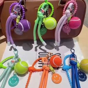 Wholesale Miu Style Tennis Car Keychain Korean Ins Colorful Nylon <b>Rope</b> for Creative Backpack Pendant Gift - Product Image 6