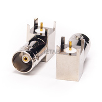 Connecteur coaxial BNC femelle pour PCB 50/75 Ohm, prise jack mâle, montage sur panneau à angle droit, connecteurs de câble coaxial RF