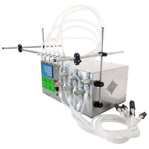 Máquina de Llenado Semiautomática con Bomba Magnética de 6 Boquillas para Bebidas Alcohólicas, Jugos, Agua Mineral, Brillo Labial, Laca para el Cabello y Salsas - Product Image 4