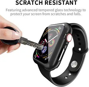 XOWO מותאם אישית iWatch מקרה מסך מגן 38mm 40mm 42mm 44mm 45mm מקרה ומסך מגן עבור אפל שעון 8 7 6 5 4 3 SE