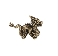 Statue en laiton Mini Loong Ornements Dragon Sculpture Artisanat Usine En Gros.