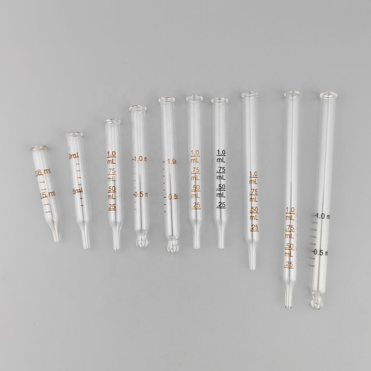 glass pipette essential oil bottle glass dropper pipette graduated glass pipette cosmetic tube