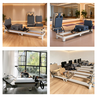 Máquina de Pilates Reformer, Plegable, Ajustable, de Aluminio Resistente y Ecológica, Equipo de Ejercicio para Estudio de Pilates y Fitness