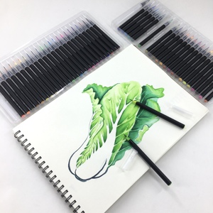 Stylo <span class=keywords><strong>marqueur</strong></span> à pointe de pinceau permanent aquarelle à encre <span class=keywords><strong>indélébile</strong></span> professionnelle - Product Image 5