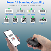 Terminal de point de vente Netum E800, scanner de codes-barres QR, codes-barres 1D 2D, PDF417, Data Matrix, clip dorsal, Bluetooth