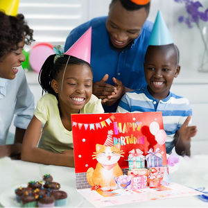 3D Pop Up thẻ âm nhạc ánh sáng chim giấy laser cắt Hạnh Phúc sinh nhật handmade Biểu tượng tùy chỉnh Quà Tặng chúc mừng tuyết trắng - Product Image 3