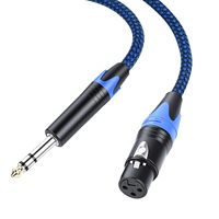 Dengeli Ses Kablosu 6,35 mm (1/4 inç) TRS - 3 Pinli XLR Kablo 1,8 m