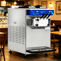 Machine à glaces molles à 3 saveurs haute performance U88 |   Machine à glaces de table avec une production de 30L/H et système Maglev breveté
