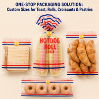 Sacs plats en LDPE micro-perforés de qualité alimentaire avec logo personnalisé pour boulangerie - Vente en gros fabricant