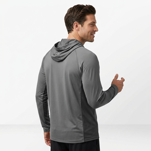 Sweat à capuche de pêche pour homme en polyester et élasthanne avec logo personnalisé, masque intégré, manches longues, séchage rapide, respirant, UPF 50+, 220g - Product Image 3