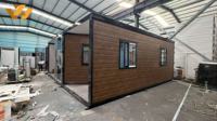Maison conteneur extensible à toit plat de 20 pieds, maison préfabriquée modulaire et portable pour habitation