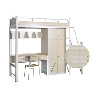 Iron <b>Beds</b> Apartment Adult Double Metal Bunk <b>Bed</b> Steel 2 Tier Bunk <b>Bed</b> - Product Image 2