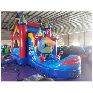 Château gonflable Carnival Castle avec toboggan, château de saut pour enfants avec design multi-tours pour les événements festifs et les jeux - Product Image 6