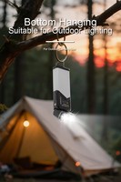 Lampe de travail rechargeable avec base magnétique et tête rotative, affichage numérique, lampe torche COB portable pour le camping, la réparation et les activités de plein air