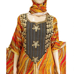 Ladies Luxury Muslim Long Robe With Scarf Custom Casual <b>Plus</b> <b>Size</b> Women's African <b>Kaftan</b> Rayon Abaya Hijab Adults - Product Image 1