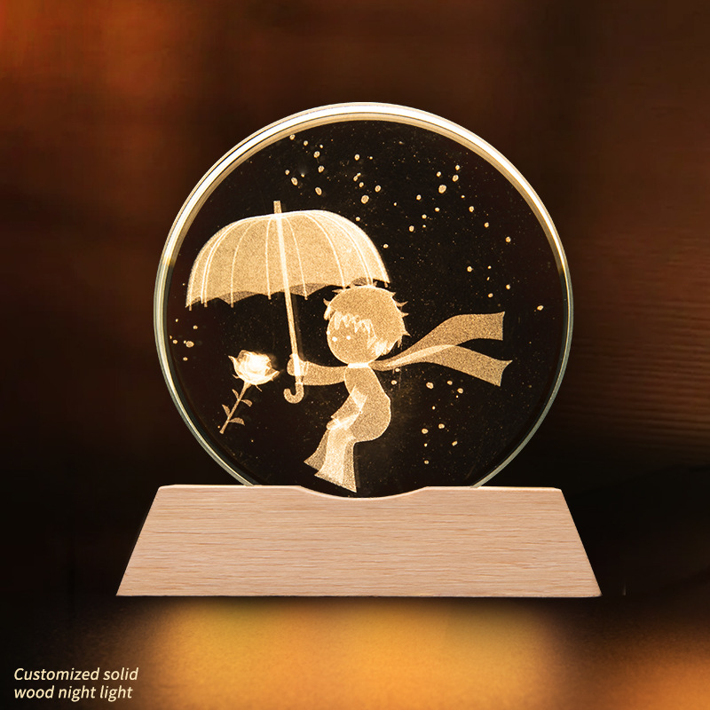 The little prince with an umbrella