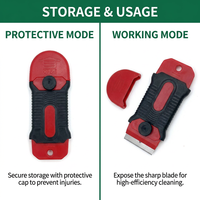 Mini grattoir utilitaire polyvalent pour enlever le mastic, la colle, la gomme, la surface des carreaux de mur, le four et le plastique.