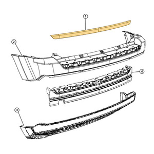Moldura Decorativa de Plástico para Parachoques Trasero de Jeep Compass 68091514AA 68091515AA - Product Image 4