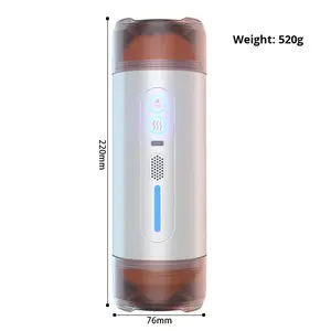 Электрическая игрушка-мастурбатор для взрослых с телескопическим подогревом - Product Image 4