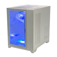 Boîtier PC vertical Pcooling ATX Tower ARGB, châssis de bureau en verre trempé, boîtier d'ordinateur de jeu avec ventilateur intégré