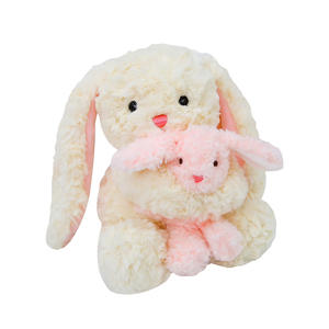 Nuovo arrivo Kawaii orsacchiotto peluche giocattoli di 25cm orecchie lunghe <span class=keywords><strong>coniglio</strong></span> farcito animale di peluche coniglietto con accompagnatore di bambolotti - Product Image 3