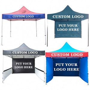 Carpa Promocional para Ferias Comerciales y Eventos al Aire Libre, 10x10 pies, 10x20 pies, con Techo Plegable - Product Image 1