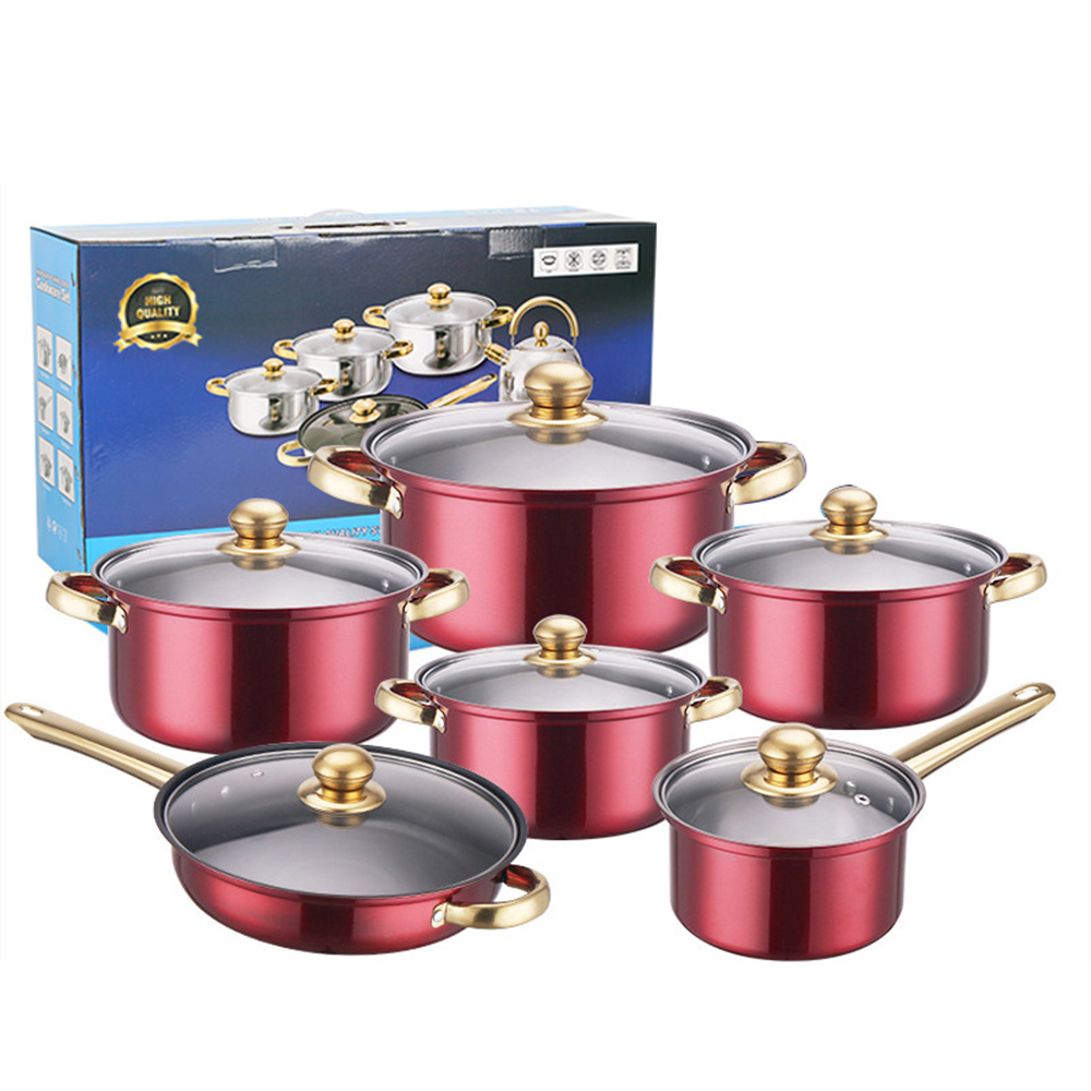 Ensemble d'ustensiles de cuisine 12 pièces (Rouge)