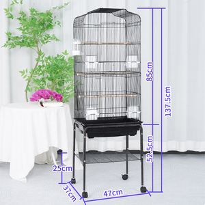 Haute qualité en acier inoxydable fort animal de compagnie canari <span class=keywords><strong>Cage</strong></span> à oiseaux extérieur intérieur grande <span class=keywords><strong>Cage</strong></span> à perroquet Portable volière grandes Cages à oiseaux