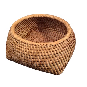 Wholesale Handmade Autumn Rattan Plaited Go Box Tea Box Storage Box Home Tea Ceremony rattan storage basket rattan wall decor