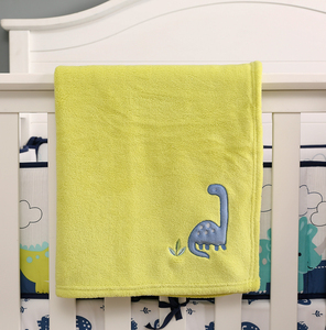 Juego <span class=keywords><strong>de</strong></span> ropa <span class=keywords><strong>de</strong></span> cama <span class=keywords><strong>de</strong></span> poliéster para niños y niñas, juego <span class=keywords><strong>de</strong></span> edredón para <span class=keywords><strong>cuna</strong></span> <span class=keywords><strong>de</strong></span> dinosaurios, color naranja, 4 piezas - Product Image 5