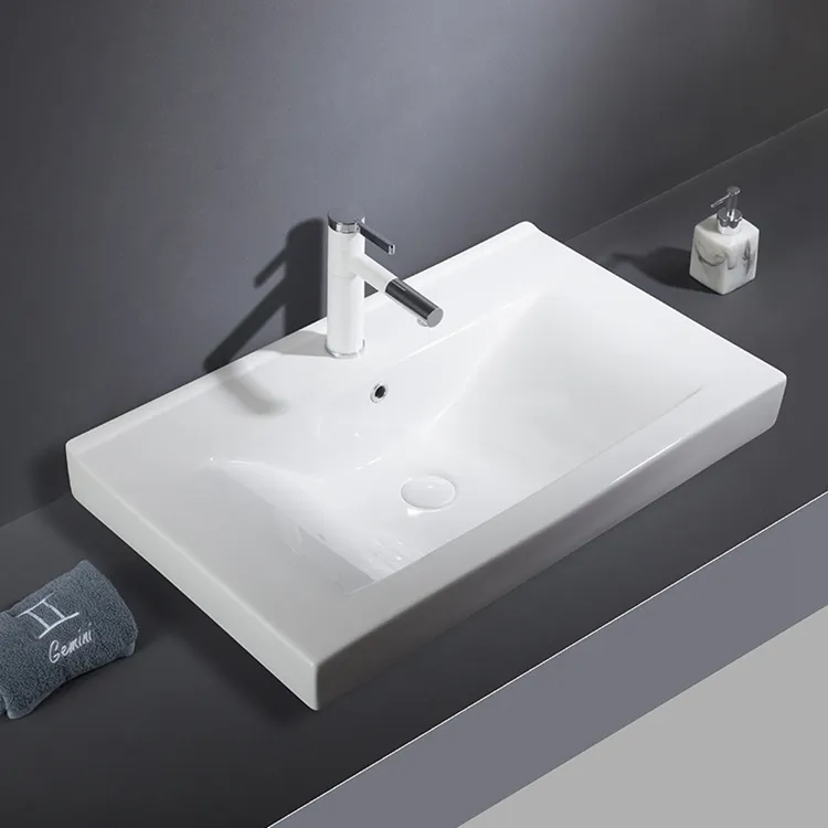 Pabrik Grosir Dipoles Kamar Mandi Persegi Panjang Basin Countertop Sink Basin