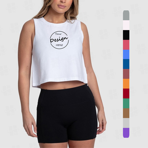 Vêtements de sport pour femmes personnalisés, débardeur de sport, veste de fitness, haut de sport pour la course à pied, hauts courts, col rond, veste de sport - Product Image 1