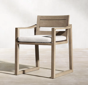 Ensemble de salon de jardin extérieur Sassanid Sebastian <span class=keywords><strong>en</strong></span> teck avec fauteuil de salle à manger - Product Image 1