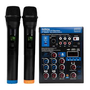 Pack de mixage DJ avec deux micros radio VHF noirs MXW 5 - Product Image 3