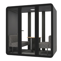 Cabine de réunion insonorisée de grande taille pour 4 personnes, salle de silence de bureau, poste de travail acoustique haute efficacité