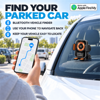 Traceur GPS certifié Apple Find My avec support pour smartphone, charge sans fil 15W et localisation mondiale