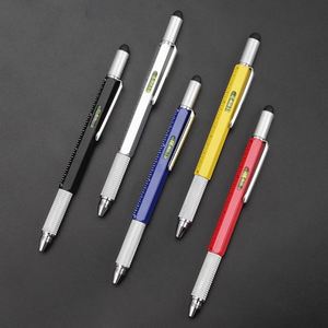 Bolígrafos Multifuncionales 6 en 1 con Logotipo Personalizado, Bolígrafo de Metal con Escala en Centímetros/Pulgadas, Función de Nivel de Agua, Promocional - Product Image 4