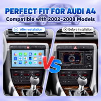 Autoradio multimédia Android 9 pouces avec écran tactile IPS, CarPlay, GPS, Bluetooth pour Audi A4 A5 B8 S4 S5 2000-2009