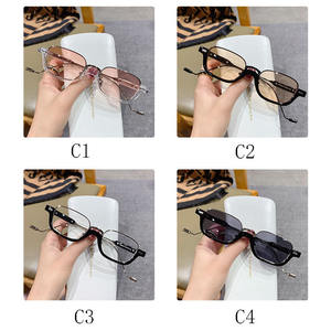 2023 Fashion <strong>Korean</strong> Style Women Men Custom Logo Hot Rectangle Sunglasses Small Frame Fashion Square Sunglasses - Product Image 2