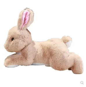 CE/ASTM 2024 Trending New Arrival Customized Soft Wild Rabbit Cushion Plush Toys Stuffed Animal Toys Plushies Birthday Gift