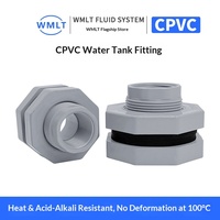 Connecteur pour réservoir d'eau et aquarium en CPVC avec filetage externe, filetage interne, tête hexagonale