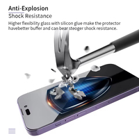 Protection d'écran en verre trempé pour iPhone 17, 16, 15, 14, 13 Pro Max, et protection d'écran de confidentialité pour iPhone 12, 11 Pro Max